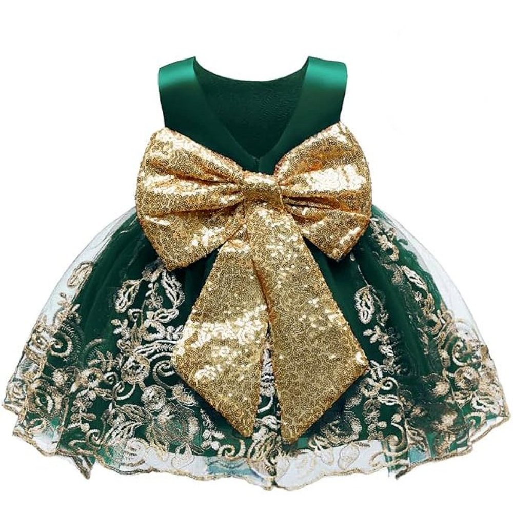 NWT Beautiful Sparkling Sequin Bow Baby Dress Christmas Flower Girl Page… - Picture 7 of 16
